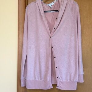 Peace Love World light pink hooded cardigan size M